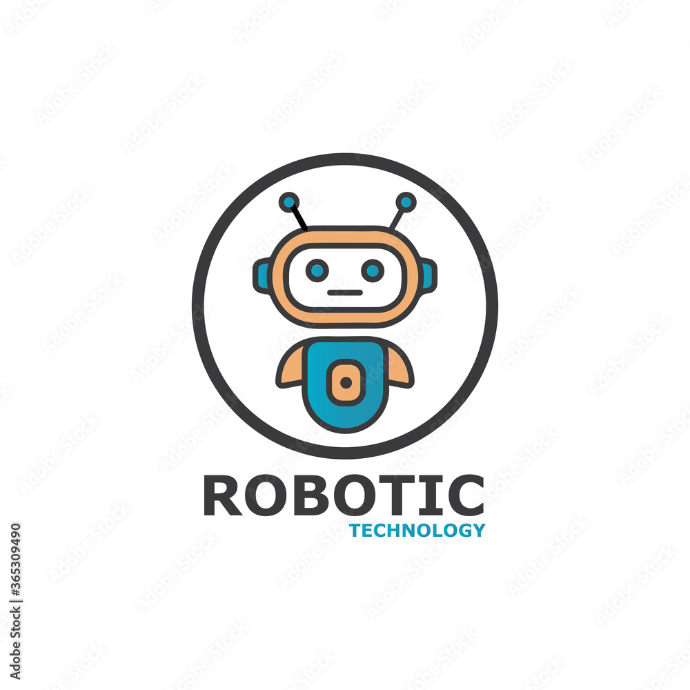 Robot icon vector concept design Robot icon vector concept design
