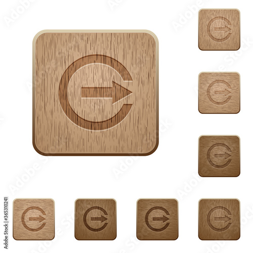 Export with inner arrow wooden buttons