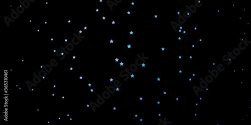 Dark BLUE vector texture with beautiful stars. Modern geometric abstract illustration with stars. Pattern for wrapping gifts.