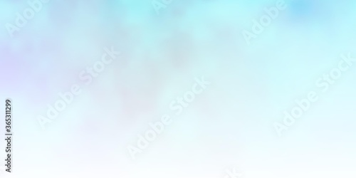 Light BLUE vector backdrop with cumulus. Abstract illustration with colorful gradient clouds. Template for landing pages.