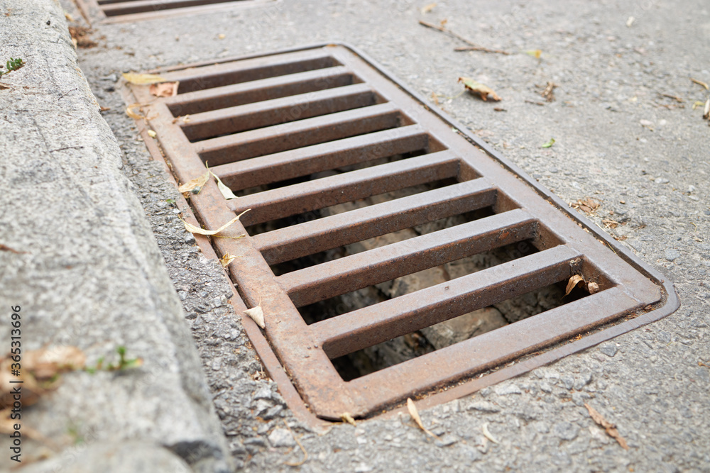close up view for a water intake. water drainage. sewage communication repair service. close up view for a water intake. water drainage. sewage communication repair service.
