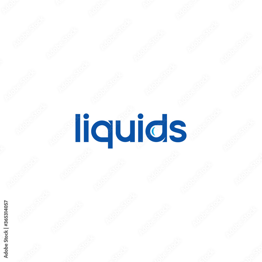 a simple Liquids wordmark logo design