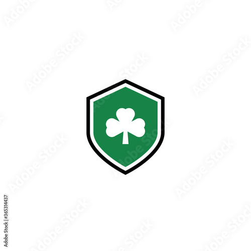 Shamrock and Shield logo / icon design
