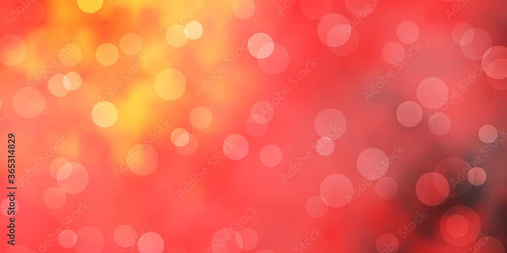 Light Orange vector layout with circle shapes. Glitter abstract illustration with colorful drops. Design for posters, banners. Light Orange vector layout with circle shapes. Glitter abstract illustration with colorful drops. Design for posters, banners.