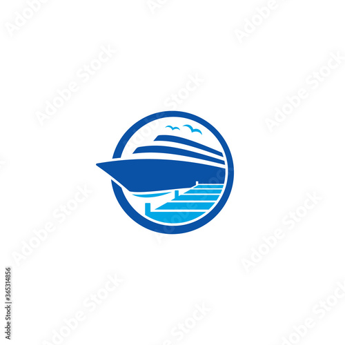 Yacht and Dock logo / icon design