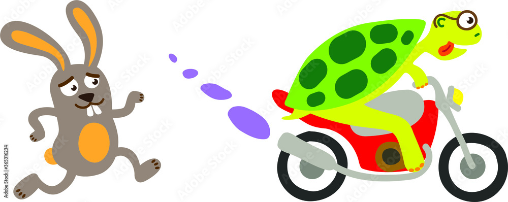 A fable about a hare and a turtle. The turtle is ultimately faster than a hare. A fable about a hare and a turtle. The turtle is ultimately faster than a hare.