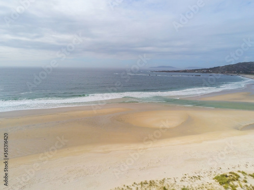 Beautiful view of beach in Galicia.Spain. Drone Photo