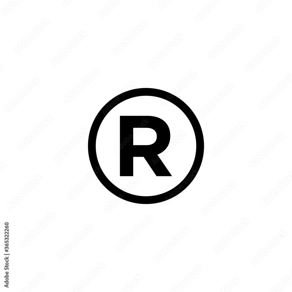 register mark icon vector symbol register mark icon vector symbol