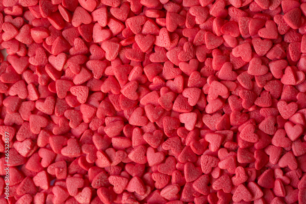 Small candy hearts, closeup Small candy hearts, closeup