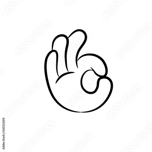 Cartoon Ok hand
