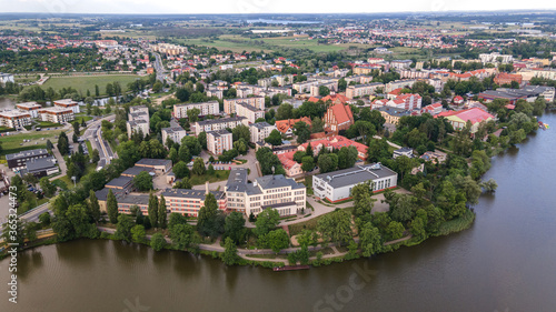 Top view of Ilawa town in Poland