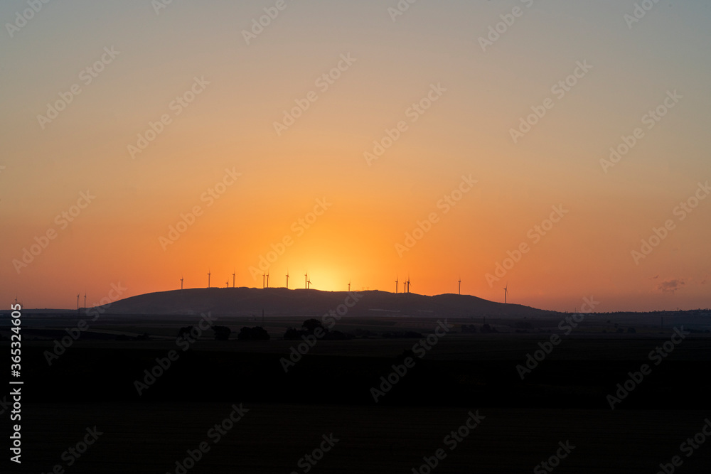 long exposure landscape  at sunset