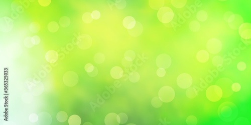 Light Green vector background with spots. Colorful illustration with gradient dots in nature style. Design for posters, banners.