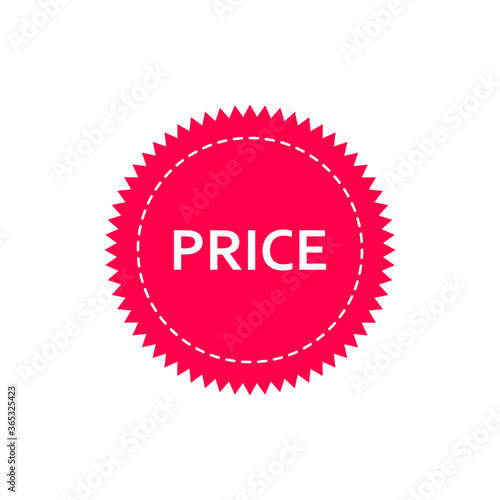 Vector banner price icon. Price tag vector illustration isolated on white.