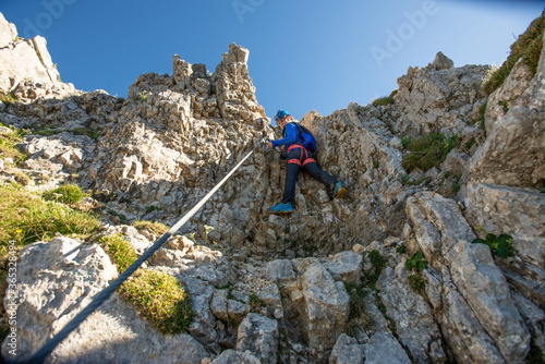 hiker in the mountains