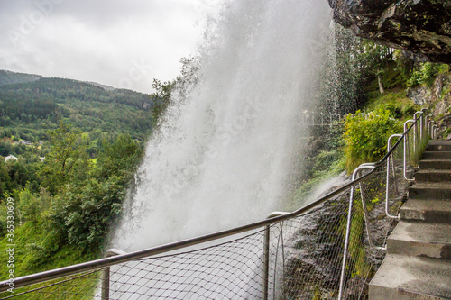 Steinsdalsfossen waterfall in Western Norway photo