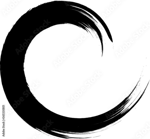 Circle vector brush stroke
