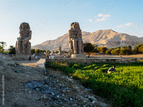 so called colossi of memnon near luxor