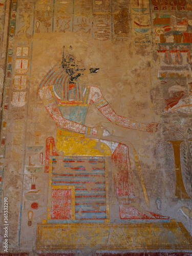 wall painting of anubis
