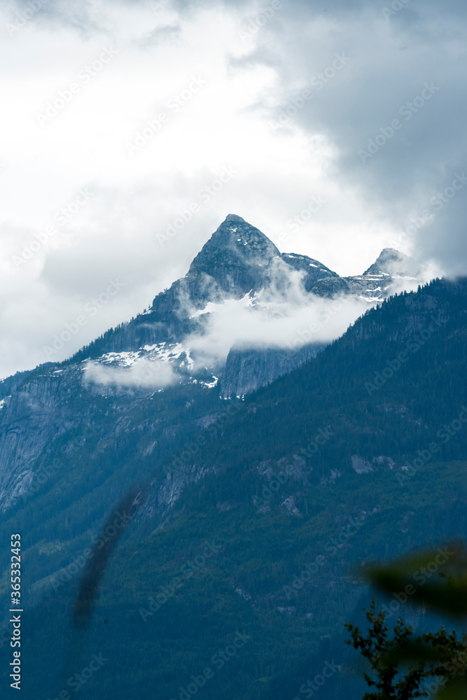 Mount Habrich in the clouds. Squamish.