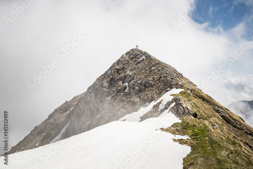 snow covered mountains