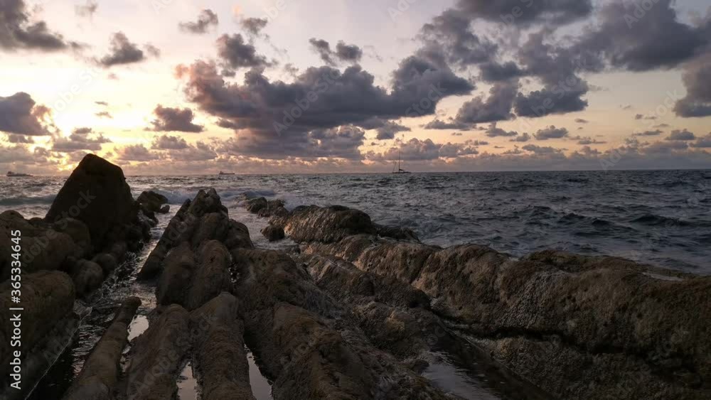 Cloudy sunset on the coast Cloudy sunset on the coast