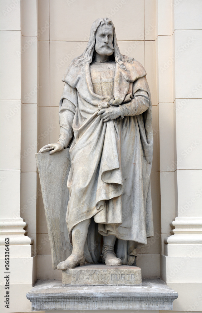 Fototapeta premium Statue von Albrecht Dürer, Künstlerhaus, Wien, Österreich