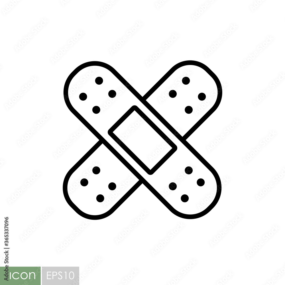 Adhesive plaster vector icon. Medical sign Adhesive plaster vector icon. Medical sign