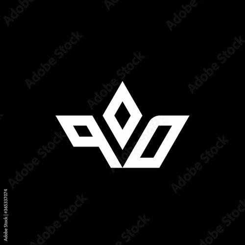 PD monogram logo with crown shape luxury style photo