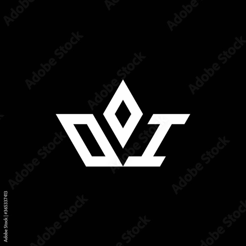 OI monogram logo with crown shape luxury style