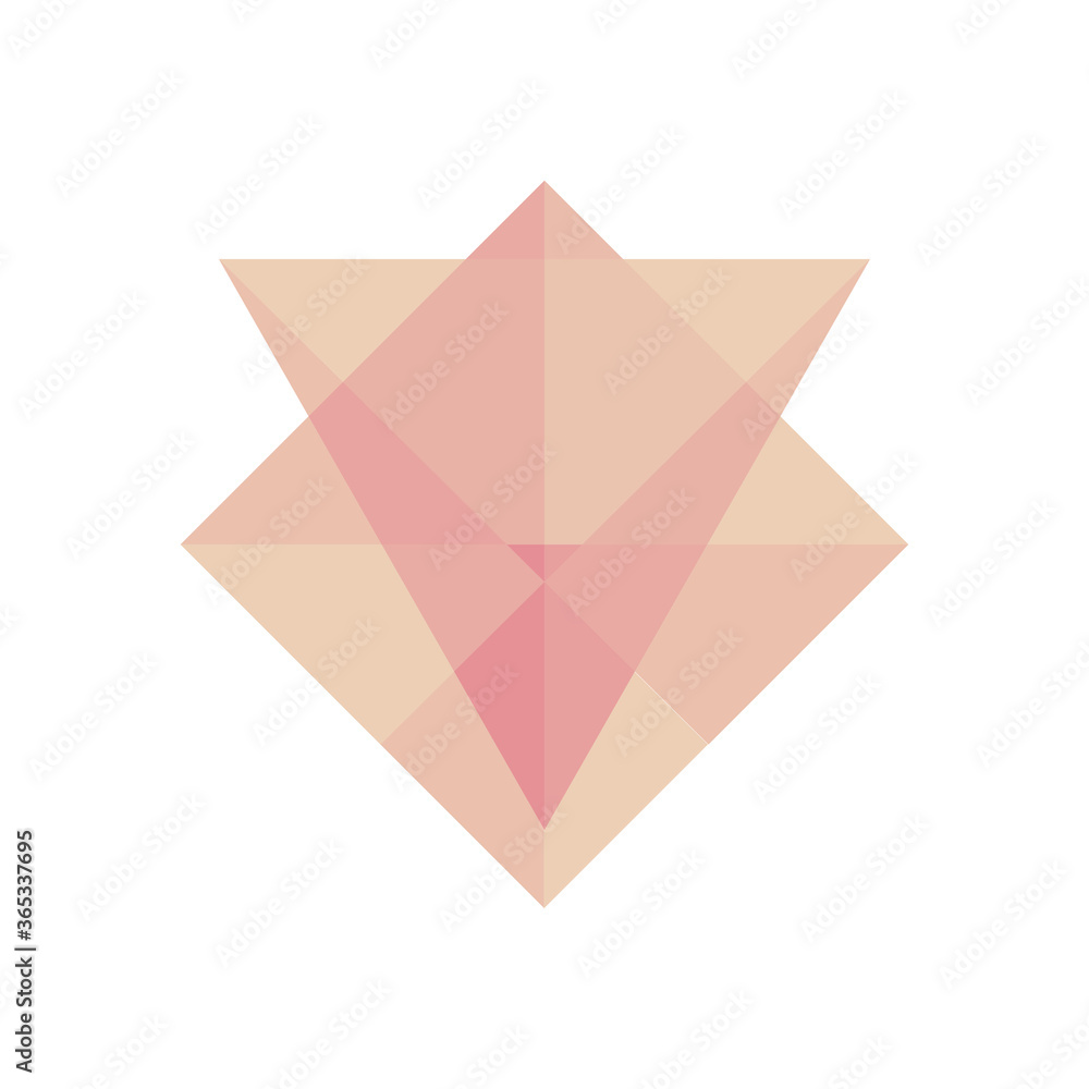 geometric rhombus and triangle shape icon, flat style geometric rhombus and triangle shape icon, flat style