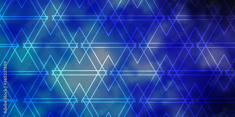 Fototapeta premium Light Purple vector background with triangles. Glitter abstract illustration with triangular shapes. Pattern for commercials.