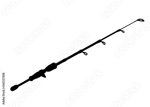 Fishing rod. Vector image.