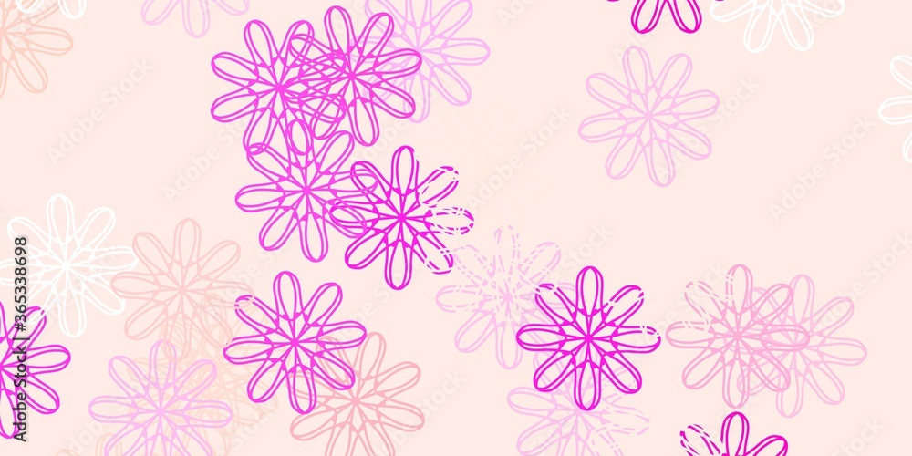 Light Pink vector natural layout with flowers. Light Pink vector natural layout with flowers.