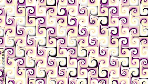 Abstract digital fractal pattern. Abstract ornamental texture of spirals.