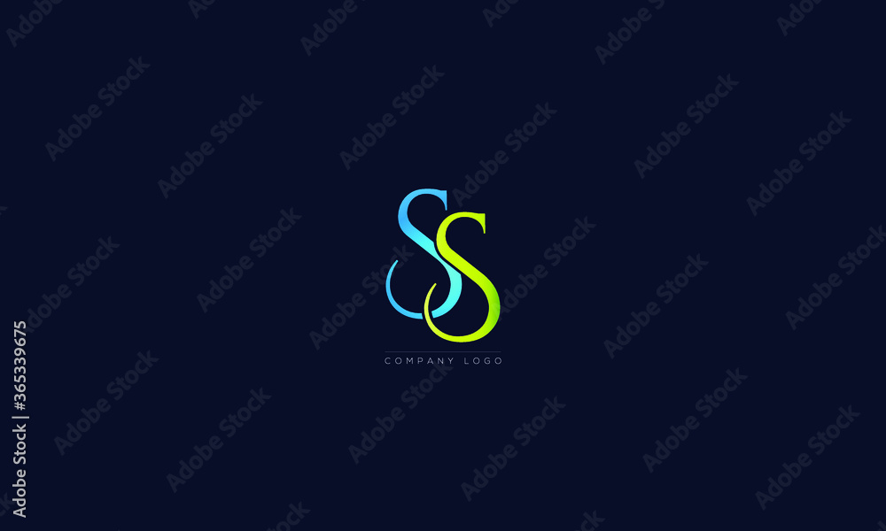 Obraz premium SS or S letters Logo Alphabet Design Vector Symbol