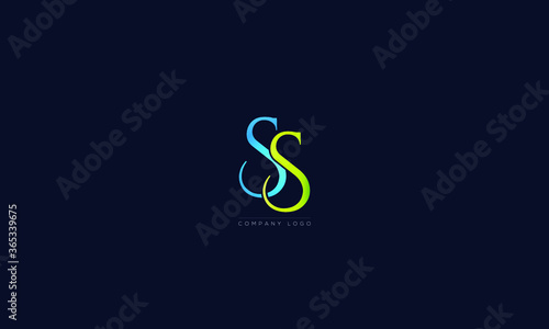 SS or S letters Logo Alphabet  Design Vector Symbol