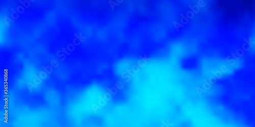 Light BLUE vector background with clouds. Abstract colorful clouds on gradient illustration. Pattern for your booklets, leaflets.