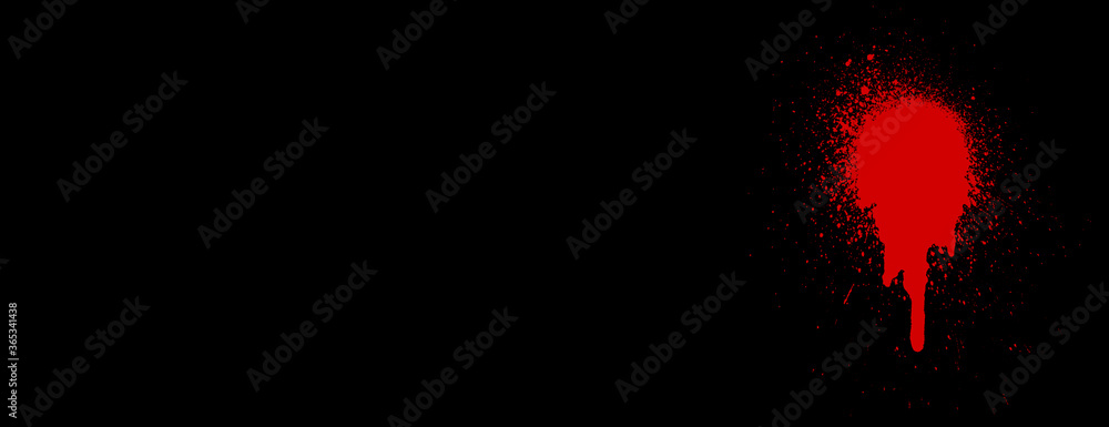 Splashes of paint on a black background. Illustration banner Splashes of paint on a black background. Illustration banner