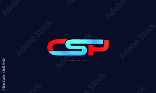CSP letters Logo Alphabet  Design Vector Symbol photo