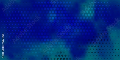 Dark BLUE vector texture with circles. Glitter abstract illustration with colorful drops. Pattern for wallpapers, curtains.