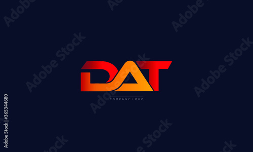 DAT letters Logo Alphabet  Design Vector Symbol