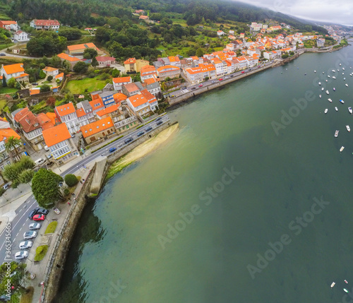 Foto Galicia. Corcubion, village of Galicia.Spain. Aerial Photo