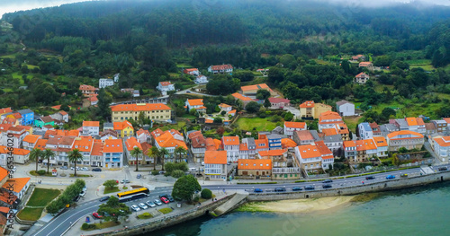 Foto Corcubion, village of Galicia.Spain. Aerial Photo