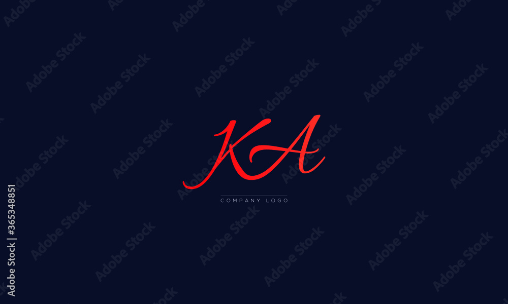 KA or AK letters Logo Alphabet Design Vector Symbol KA or AK letters Logo Alphabet Design Vector Symbol