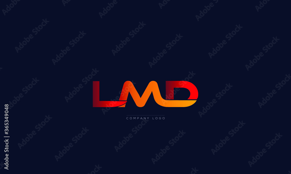 LMD letters Logo Alphabet  Design Vector Symbol