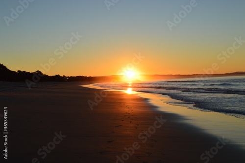 sunset on the beach