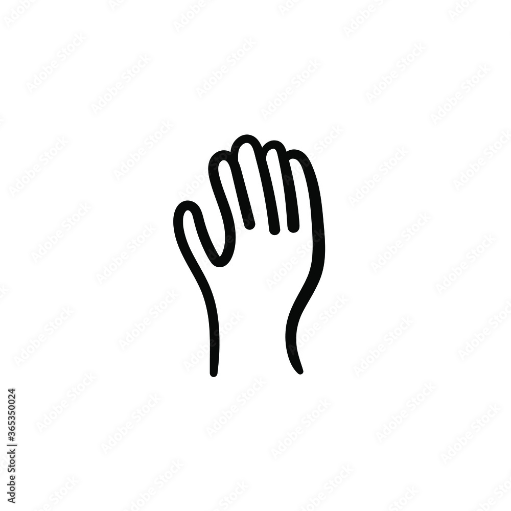 Hand drawn palm. Simple vector icon Hand drawn palm. Simple vector icon