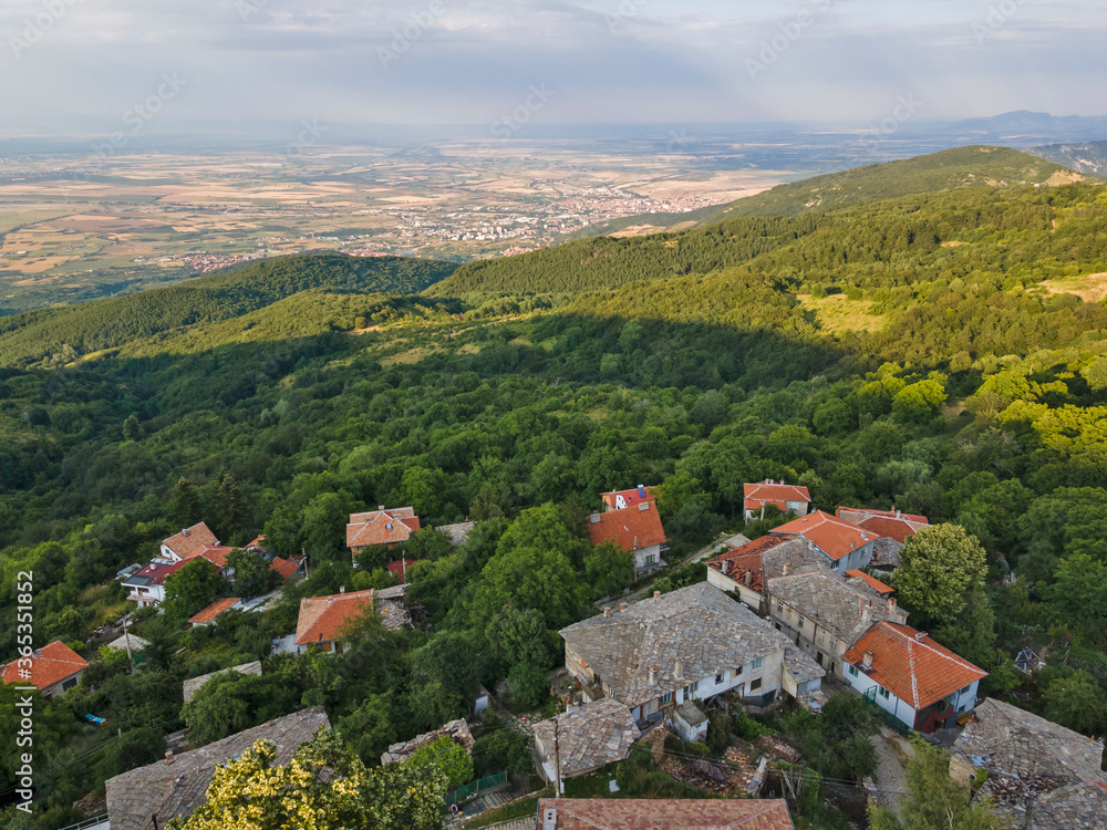 Aerial view of Village of Yavrovo, Bulgaria