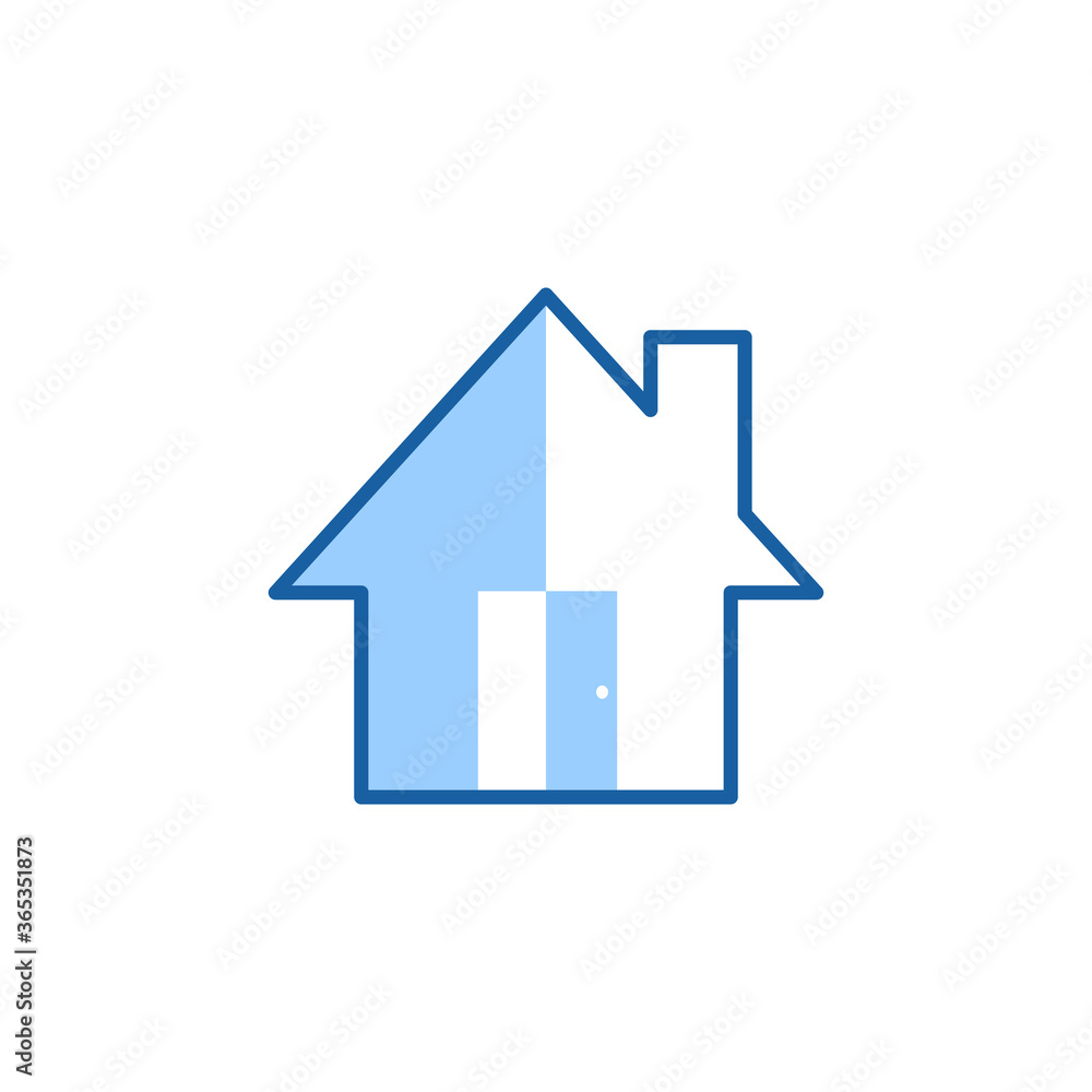 stock vector abstract home concept flat logo design template stock vector abstract home concept flat logo design template